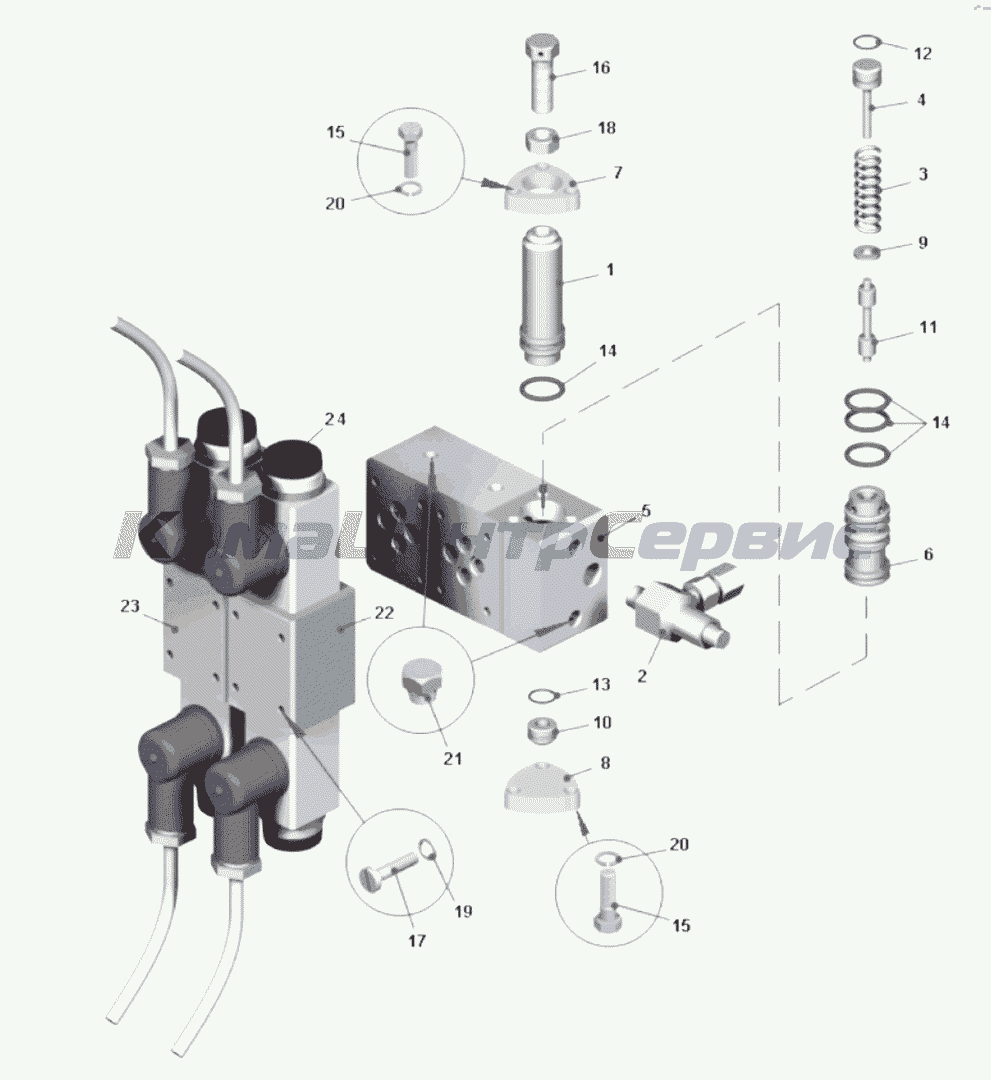 Запчасти для 75302, 75306, 75307, 75309 - Блок управления  (75132-8606410);Control pack (75132-8606410)