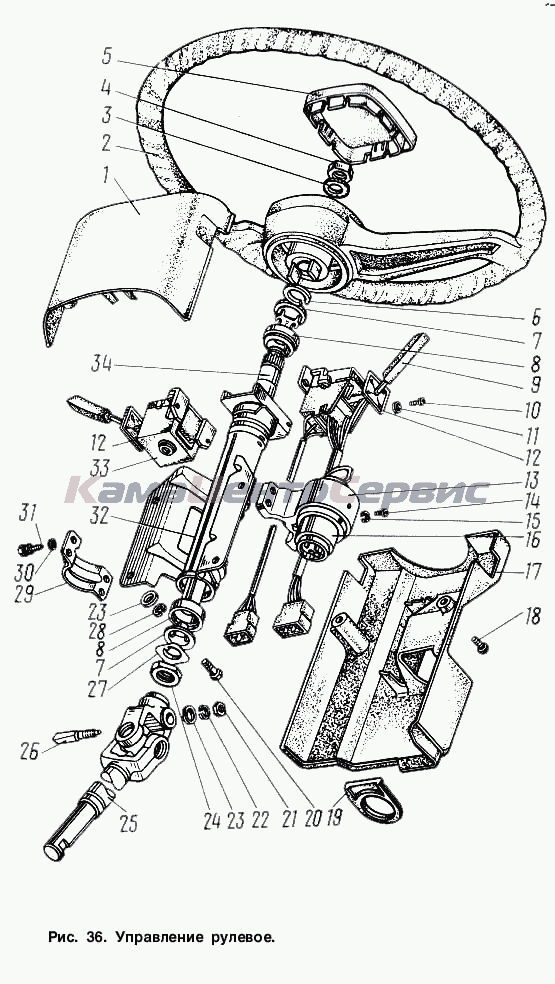 Рулевое управление газ 3309 схема
