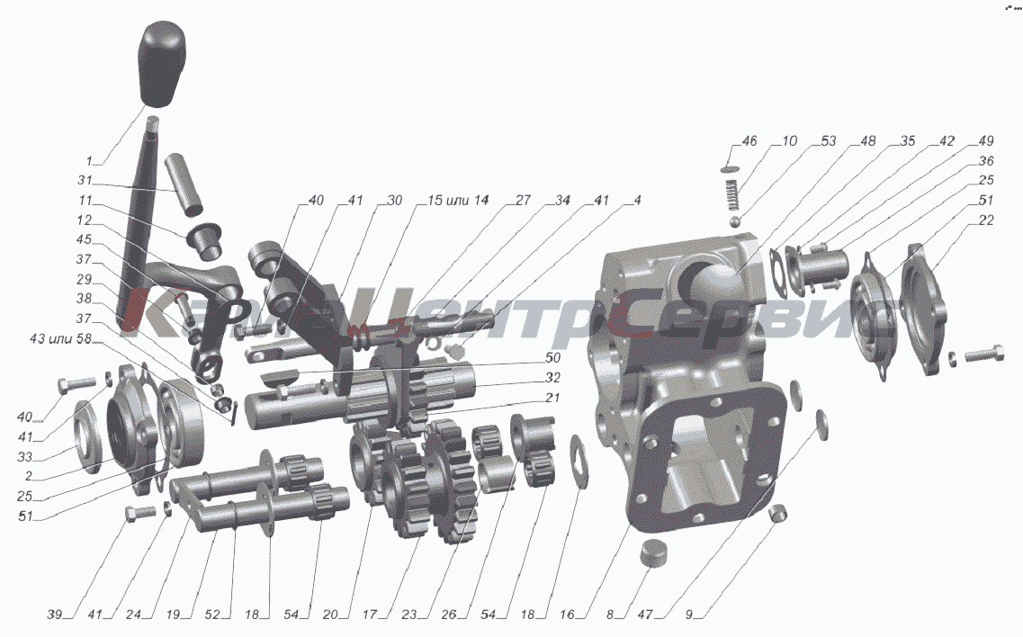 Запчасти для ГАЗ-33081 - 33081-4202010. Коробка отбора мощности