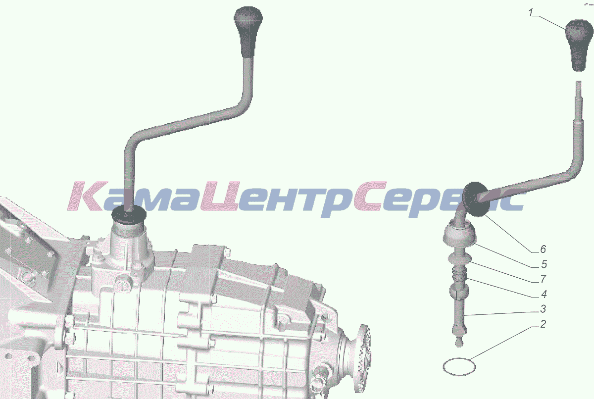 Запчасти для ГАЗон NEXT C41R13-60 - С41R11-1700001 Установка рычага коробки  передач