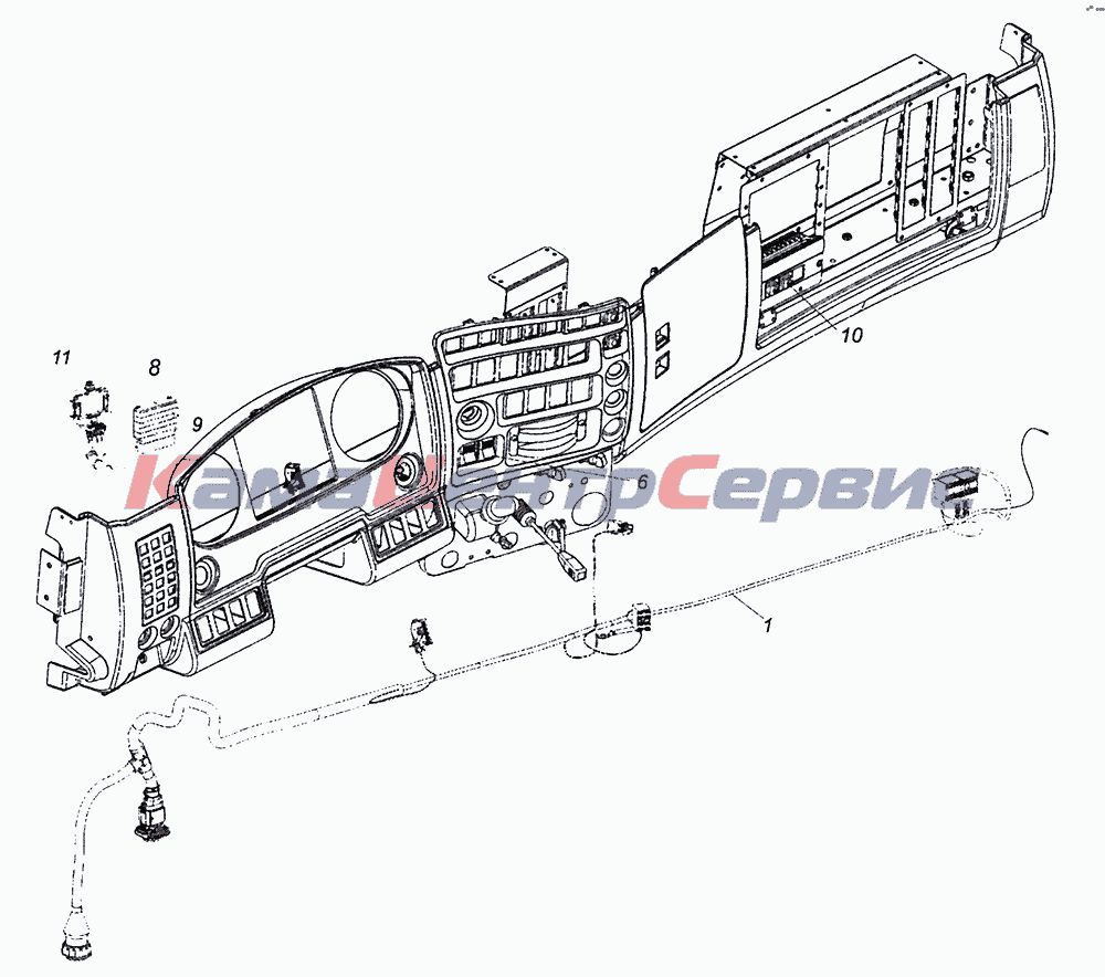 Запчасти для 4308 (Евро 4) - 4308-4000012-50 АБС.Расположение на автомобиле