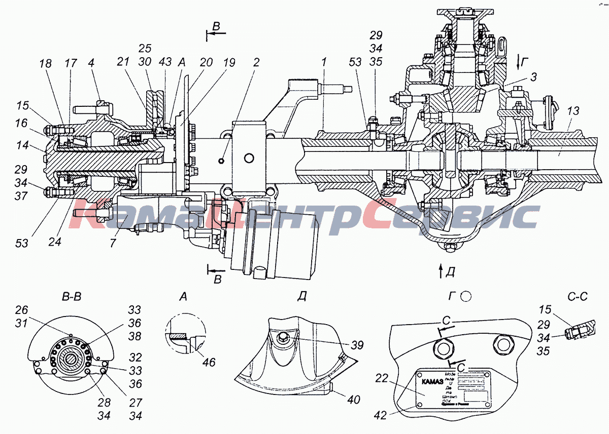 Запчасти для 4308 (Евро 4) - 43081-2400055-30 Мост задний