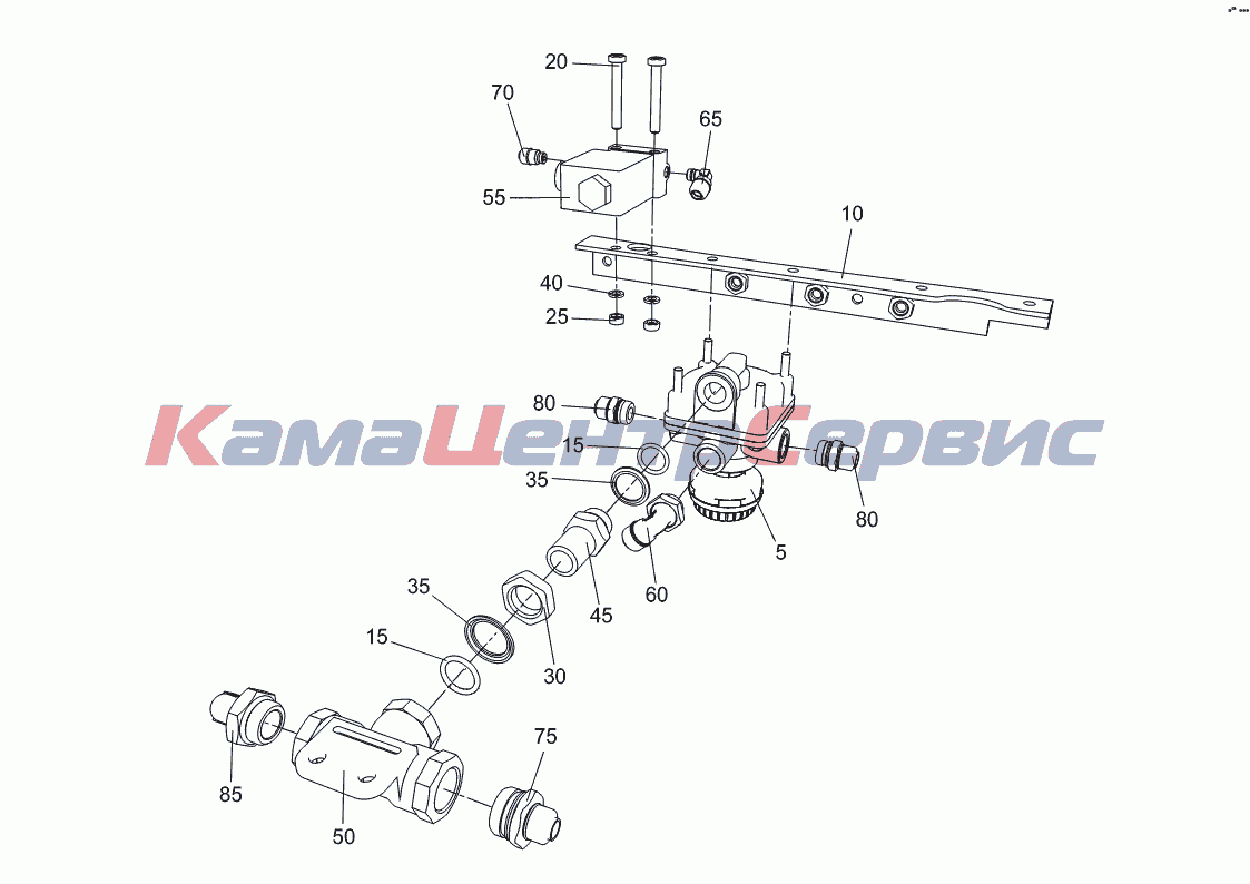 Запчасти для 4308-C4 - 4308-3518010-04 Блок упр. торм. задней тележки