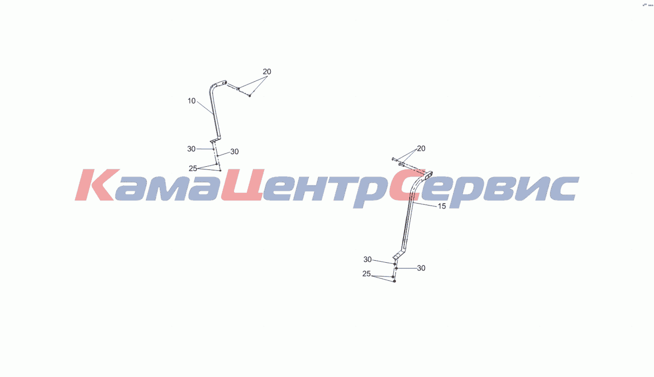 Запчасти для 4308-C4 - 6522-8202005 Установка поручней входа