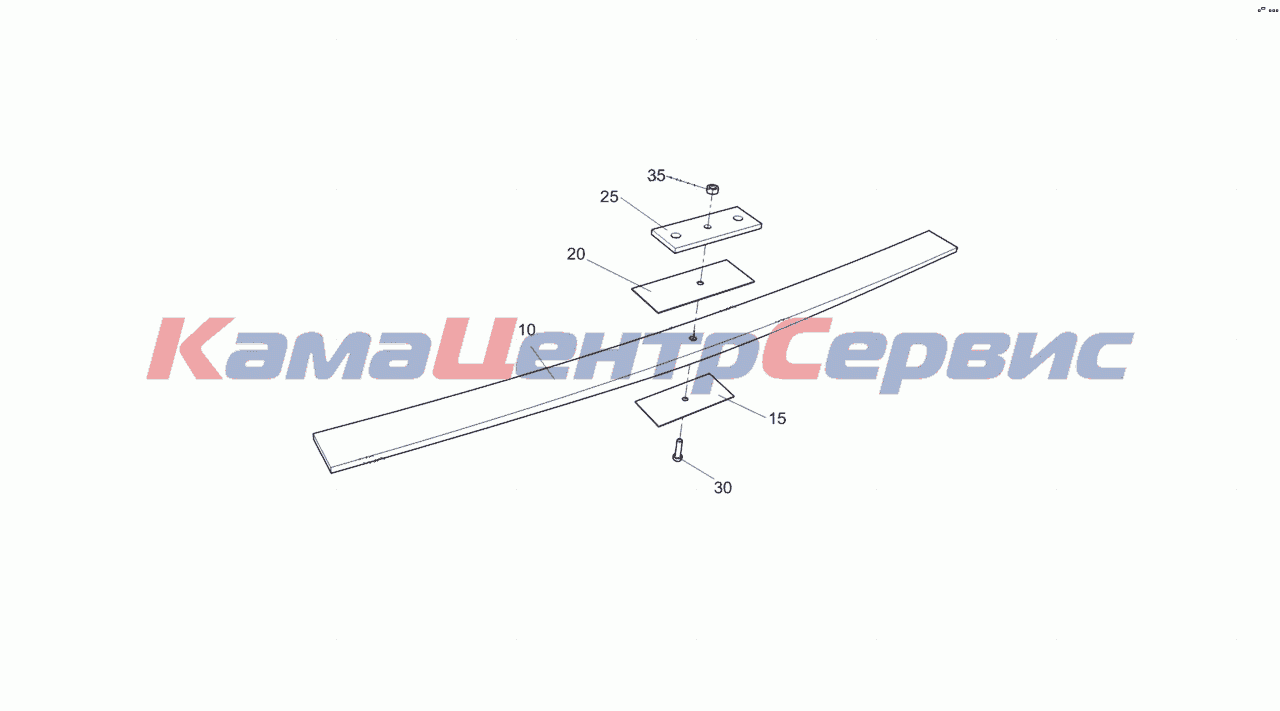 Запчасти для 4308-C4 - 4308-2913012-10 Рессора дополнительная