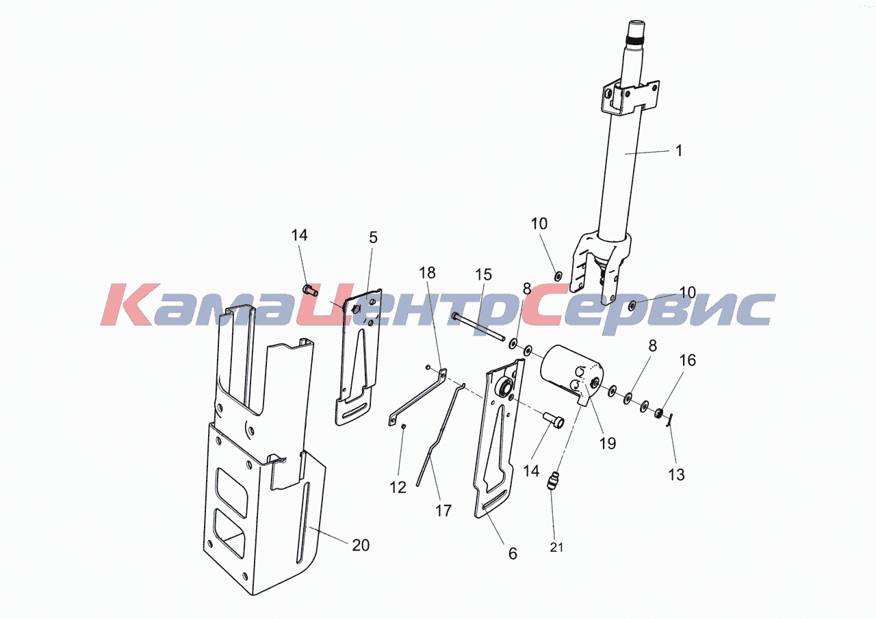 Запчасти для 4308-C4 - 6520-3444008-19 Колонка рулевого управления