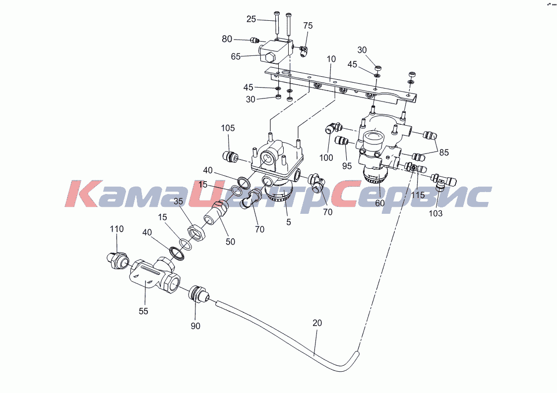 Запчасти для 4308-R4 - 4308-3518010 Блок упр. торм. задней тележки