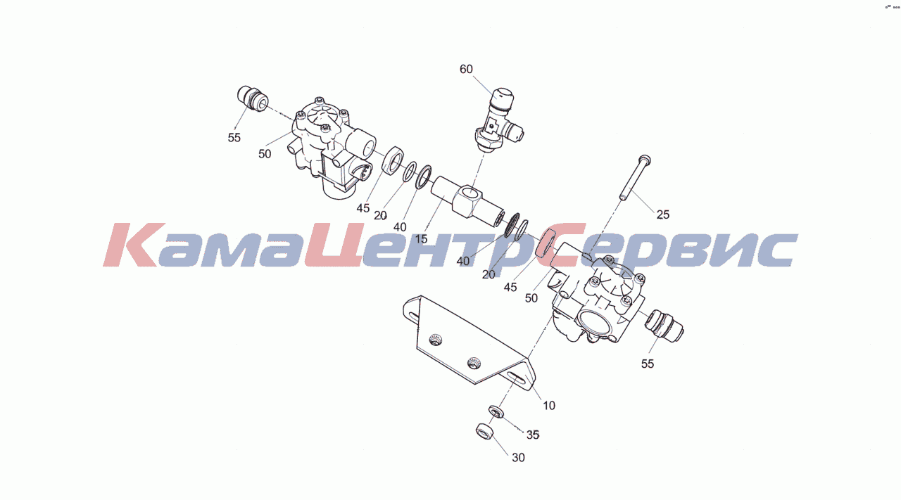 Запчасти для 4308-R4 - 5308-3542005-04 Блок передних модуляторов АБС