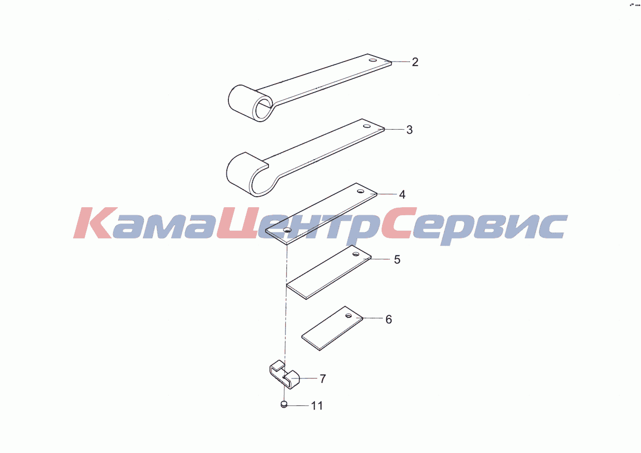 Запчасти для 4308-R4 - 5320-5001080 Рессора кабины