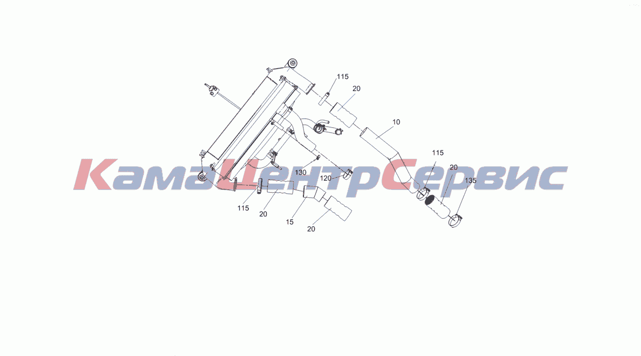 Запчасти для 4308-R4 - 5308-1300023-60 Установка блока охлаждения