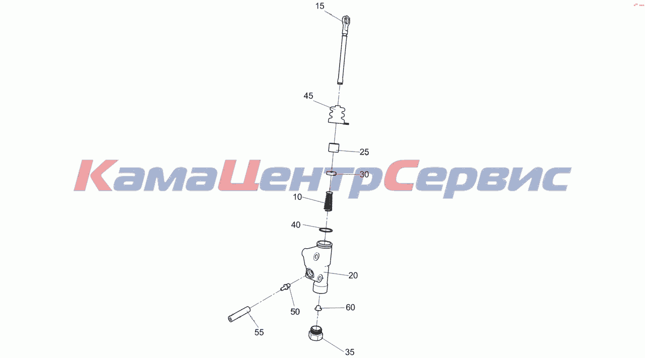 Запчасти для 4308-R4 - 5320-1602510-10 Главный цилиндр управления сцеплением