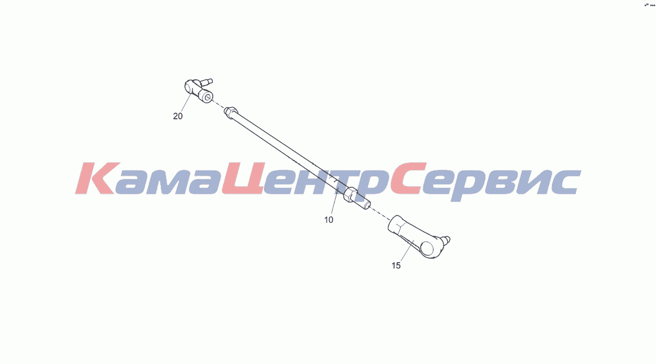 Запчасти для 4308-R4 - 6540-1703520-06 Тяга реактивная