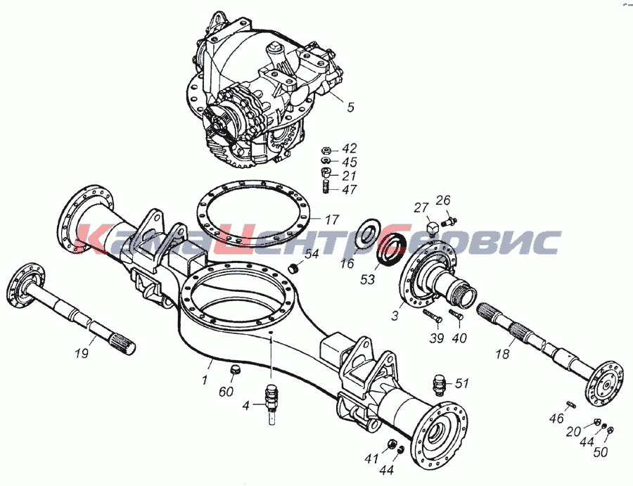 Запчасти для переднего моста на автомобили Камаз | Мидкам Набережные Челны