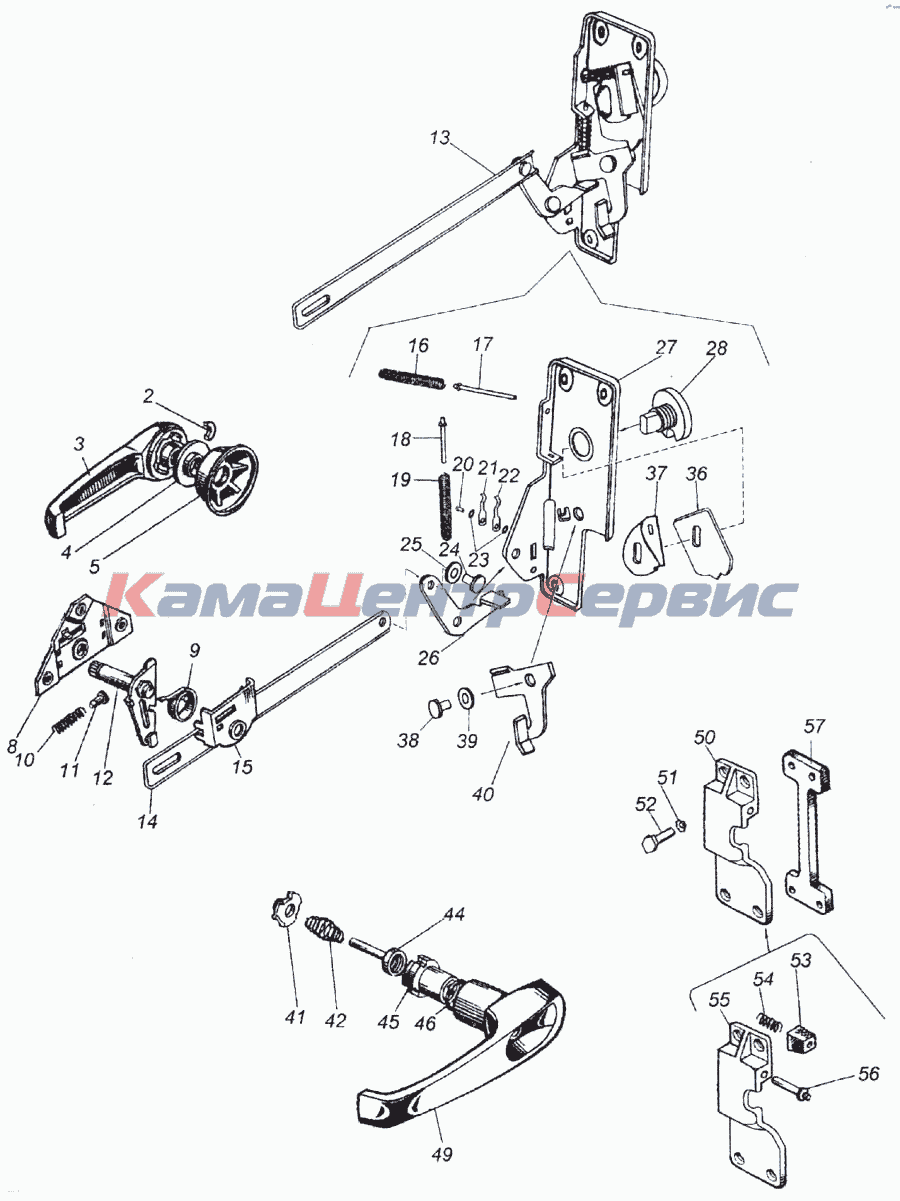 Защелка капота камаз 6520