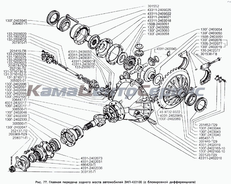 Устройство главной передачи автомобиля зил