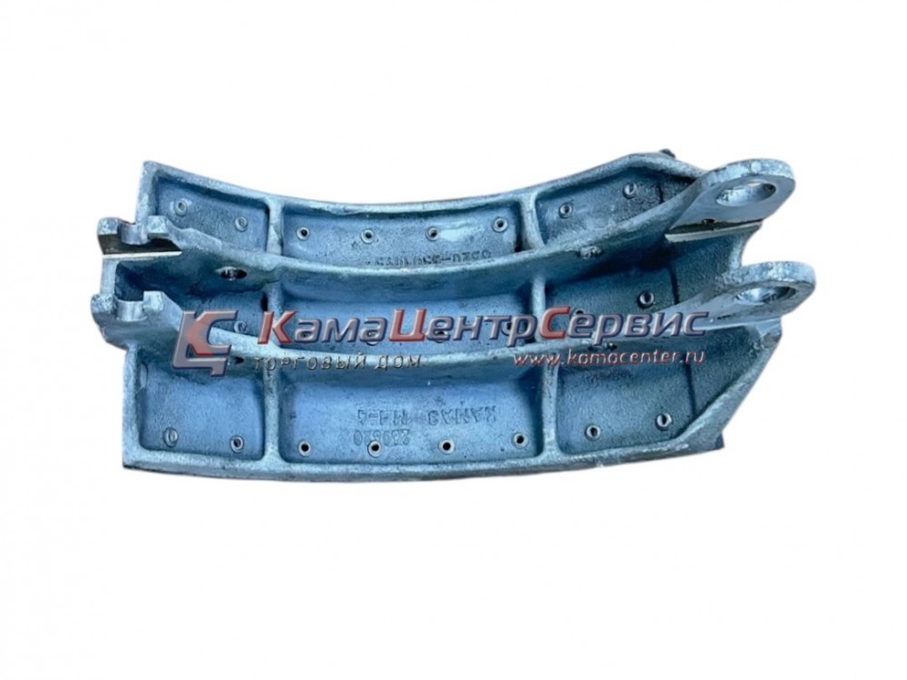 Колодка тормозная 6520 (ЛИТАЯ) (накладки 12х12 отв.) (ЗАВОД) 6520-3501090