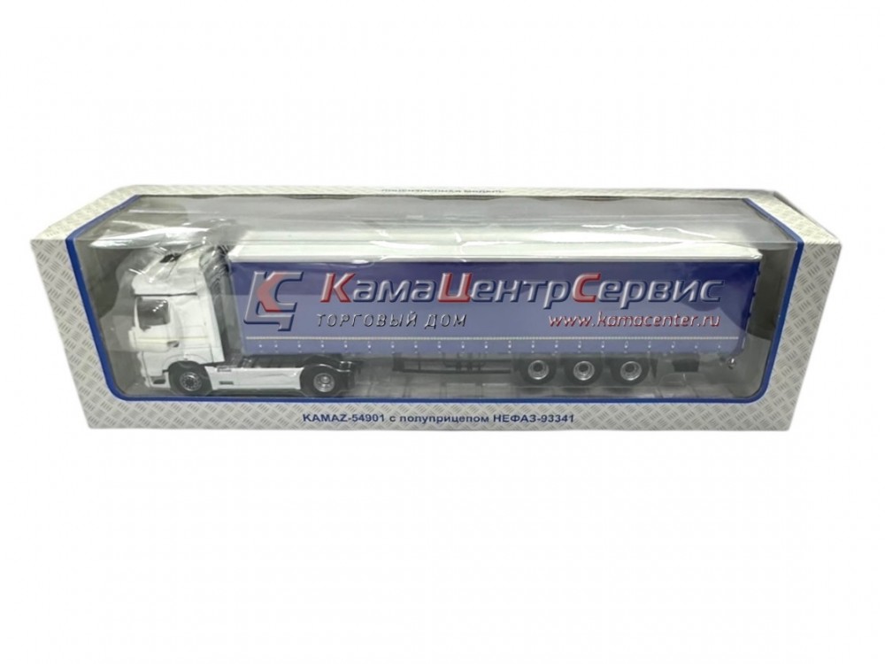 КАМАЗ масштабная модель 54901 с полуприцепом НЕФАЗ 93341 777.103542