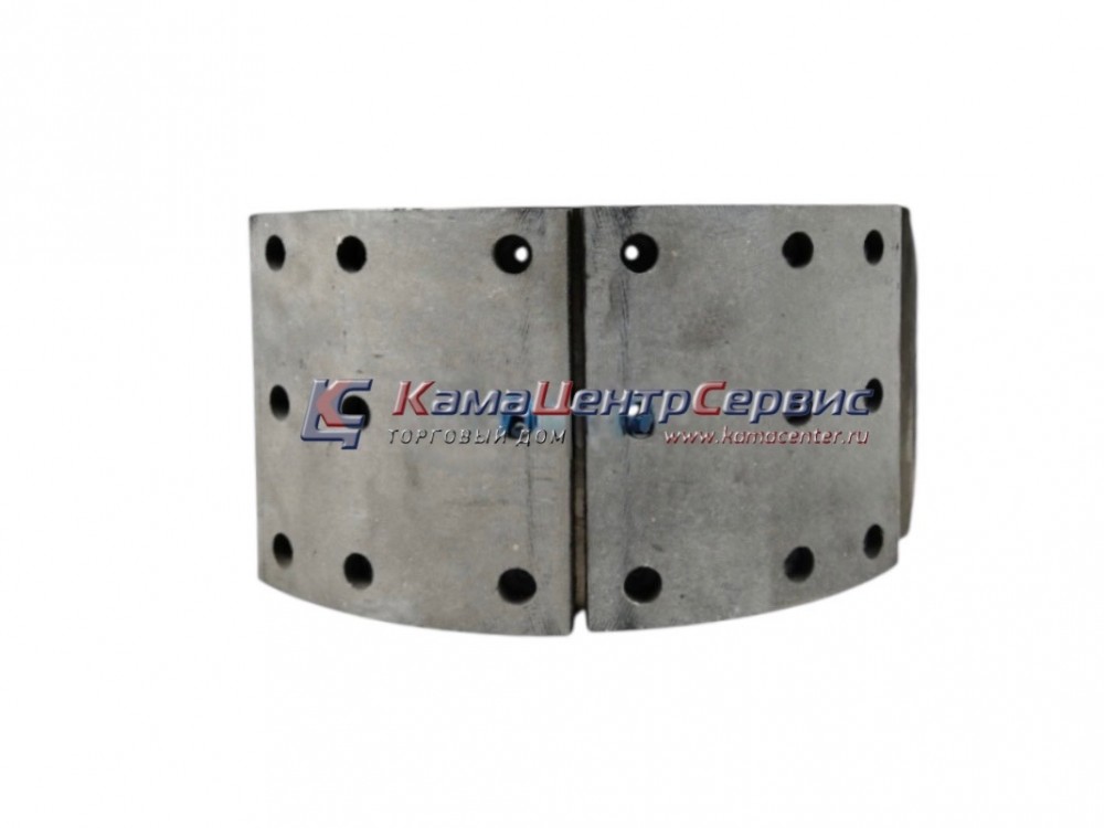 Колодка тормозная 6520 (ЛИТАЯ) (УКОРОЧ. 50/51 накладки 9х9 отв.) (МАШДЕТАЛЬ) 6520-3501090-51