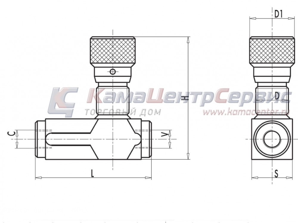 Дроссель с обратным клапаном 3/8 VRFU90 3/8" (V0582) 