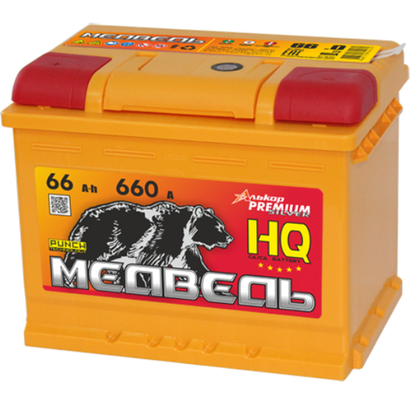 Аккумулятор Медведь HQ 66 Ач прямая полярность 