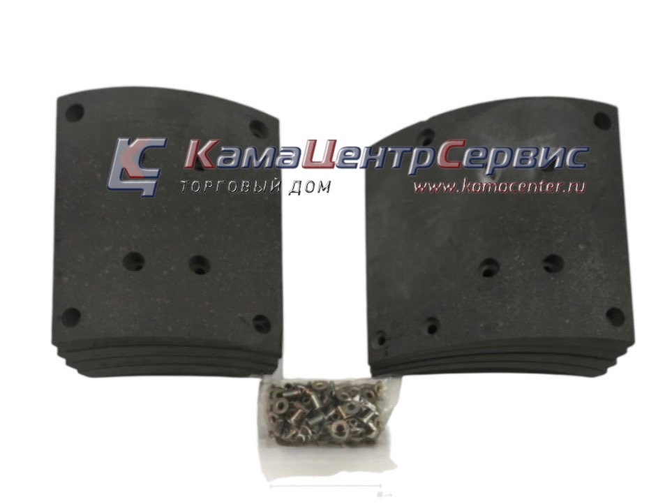 Р/к тормозных колодок F3000/X3000, Камаз 6580 (8 накладок, 8х10 отв.) DZ9112340062-02/63-03