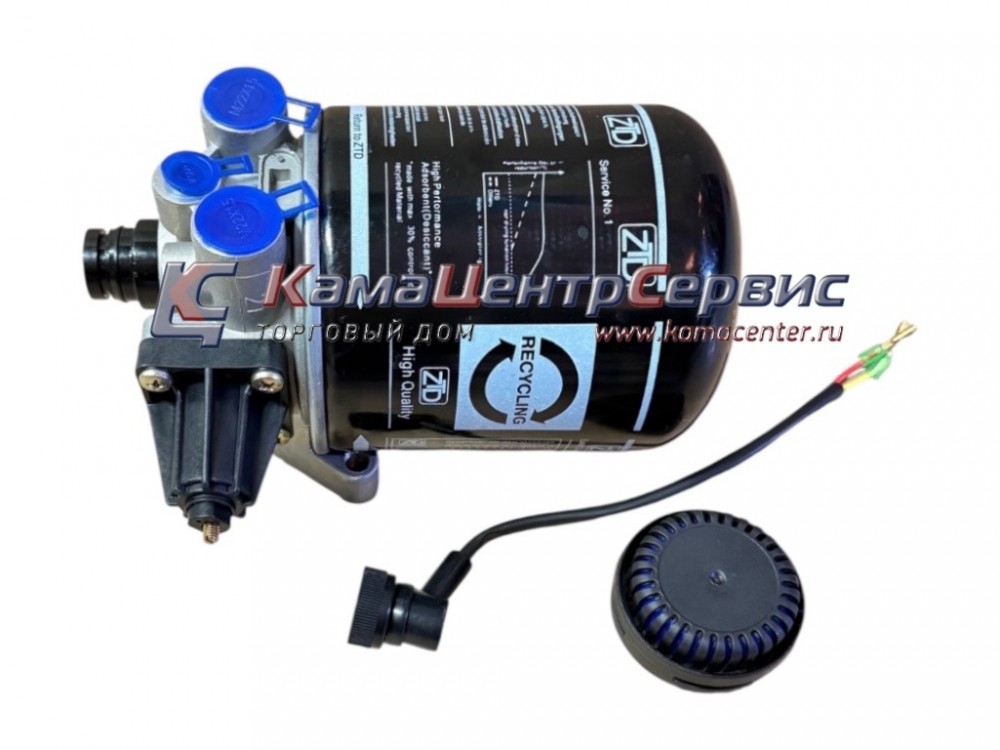 Осушитель с РДВ в сб. с глушителем и подогревом Камаз 5490, МАЗ, ПАЗ, ЛИАЗ 4324101040-0