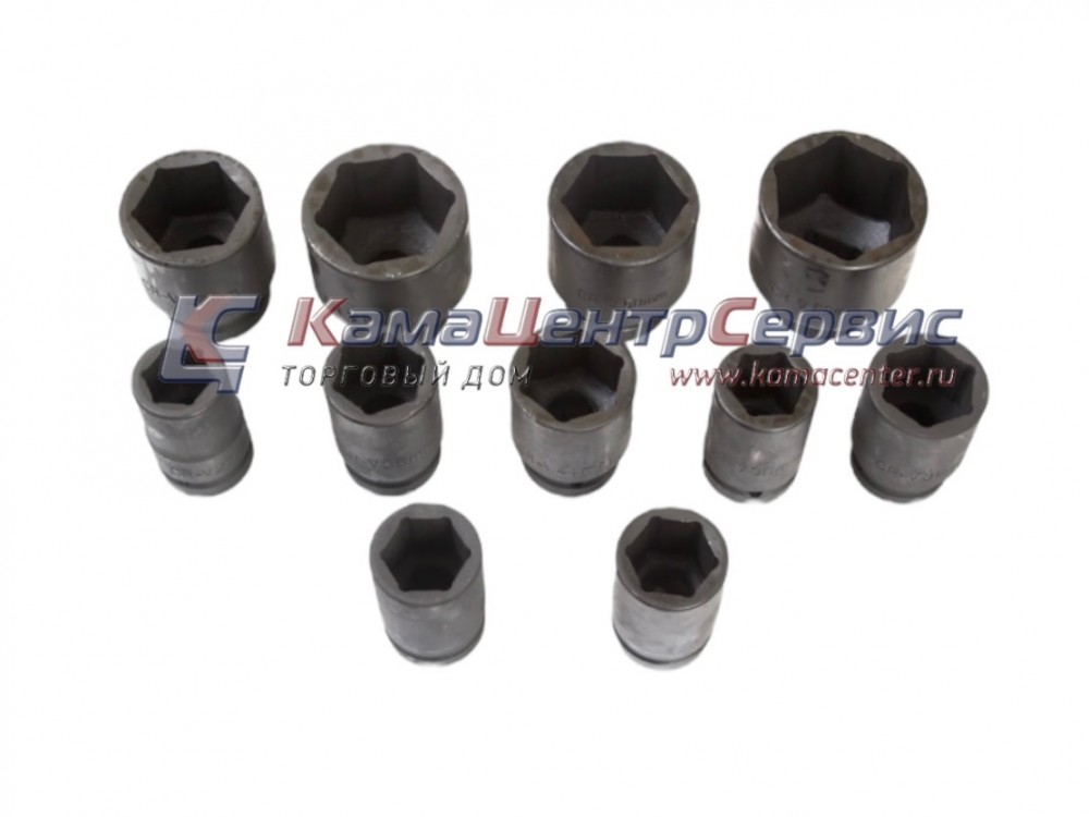 Набор головок для ключа 11шт (27,30,32,33,36,38,41,46,50,55,60) АМ-06-021