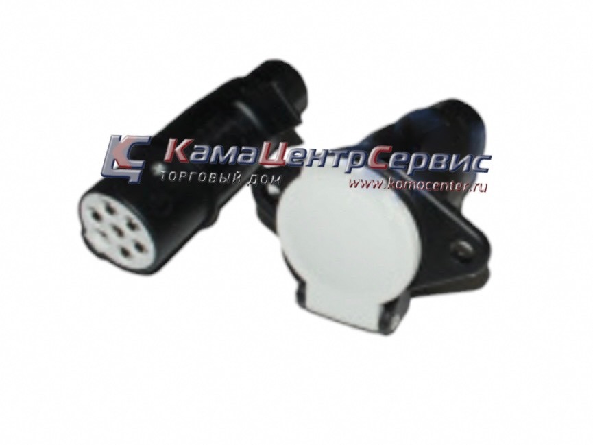 Разъем ПС-326 (вилка+розетка) (пластик) 6+1полюсов Евро 53205-3723156