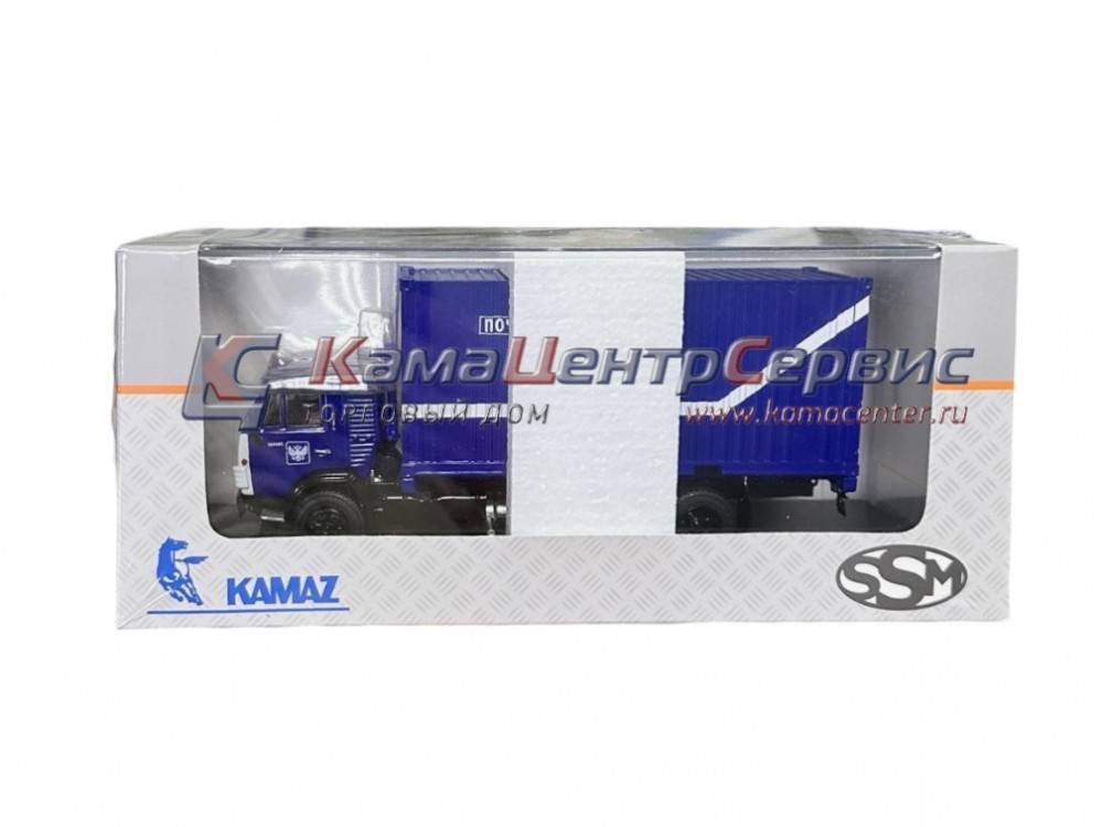 КАМАЗ масштабная модель КАМАЗ 53212 с 20-фут контейнером Почта России 777.SSM1282