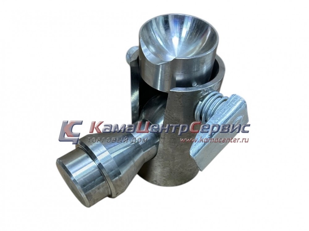 Опора шаровая 3-х стороней разгрузкой D=80 в сборе (гильза,шаровая опора,сухарь,палец) 45142