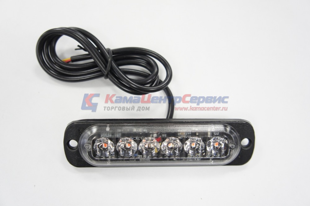 Фонарь контурн. унив-й красный бегущий 6 LED 12-24В -