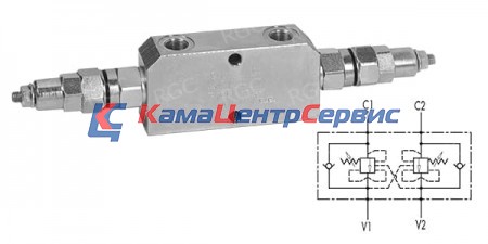 Тормозной клапан двусторонний VBCD 1/2 DE CC 