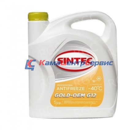 Жидкость охлаждающая антифриз SINTEC Gold G12  5кг 