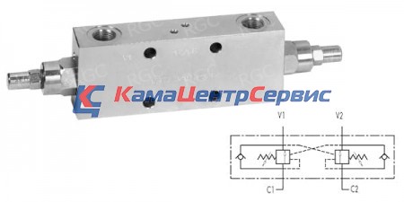 Тормозной клапан двусторонний VBCD 3/8 DE/FL 